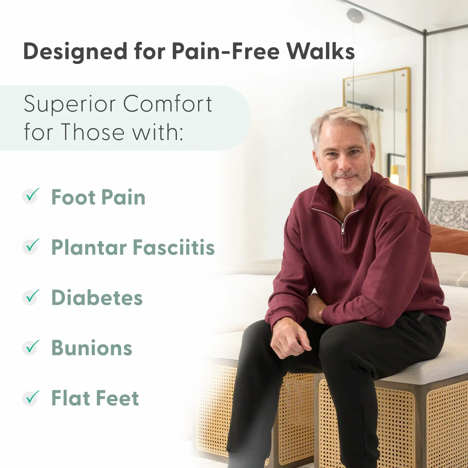 Мужские ортопедические кожаные тапочки Orthofeet Vito без использования рук, темно-оливковый — фото 3