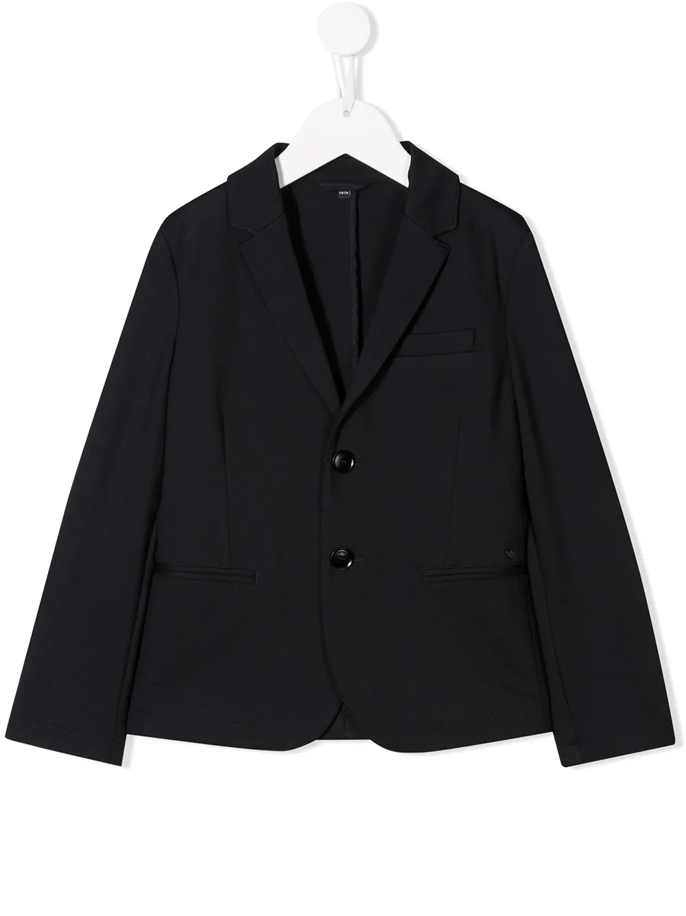 

Строгий блейзер узкого кроя Emporio Armani Kids, синий