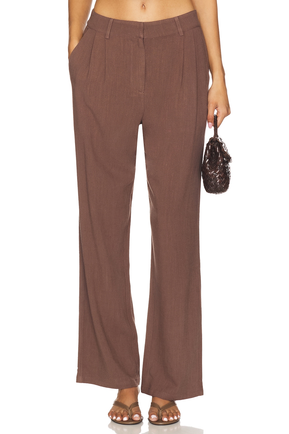 

Брюки из льна Macie 4Th & Reckless, brown