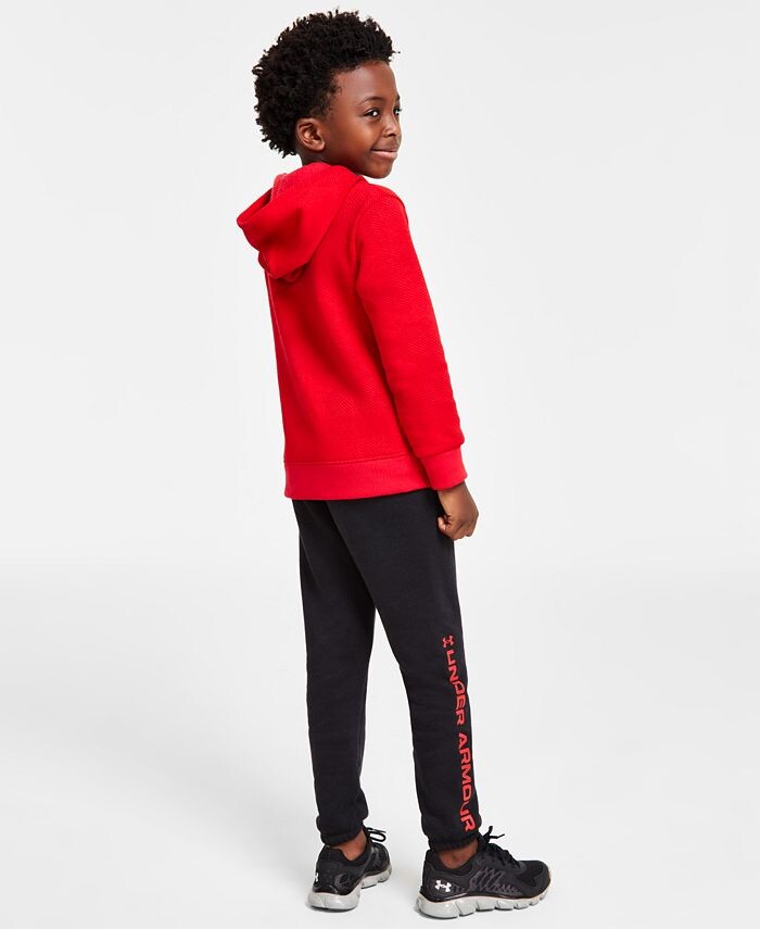 Комплект толстовка с капюшоном, флисовые брюки и штаны Under Armour, черный — фото 3