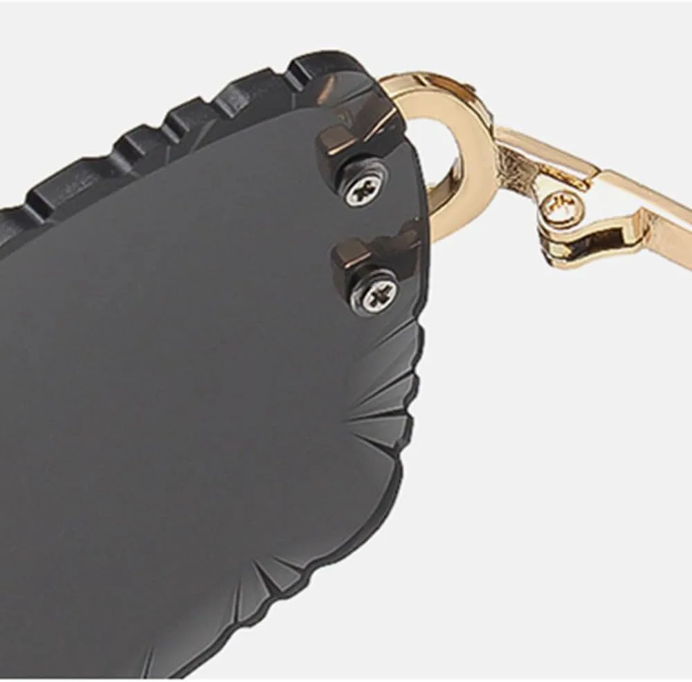 

Модные солнцезащитные очки без оправы с бриллиантами для женщин, металлические солнцезащитные очки класса люкс с защитой от УФ-излучения UV400 generic, C9