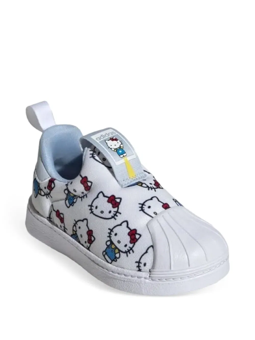 Кроссовки X Hello Kitty Superstar 360 i "Cloud White/Halo Blue/Glow Blue" Adidas Kids, белый — фото 2