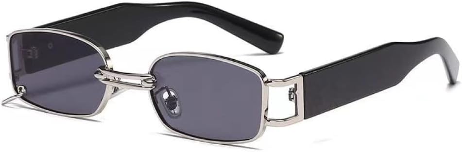 

Дизайнерские популярные модные маленькие прямоугольные женские солнцезащитные очки класса люкс для мужчин в винтажном панк-стиле, солнцезащитные очки UV400 generic, C7