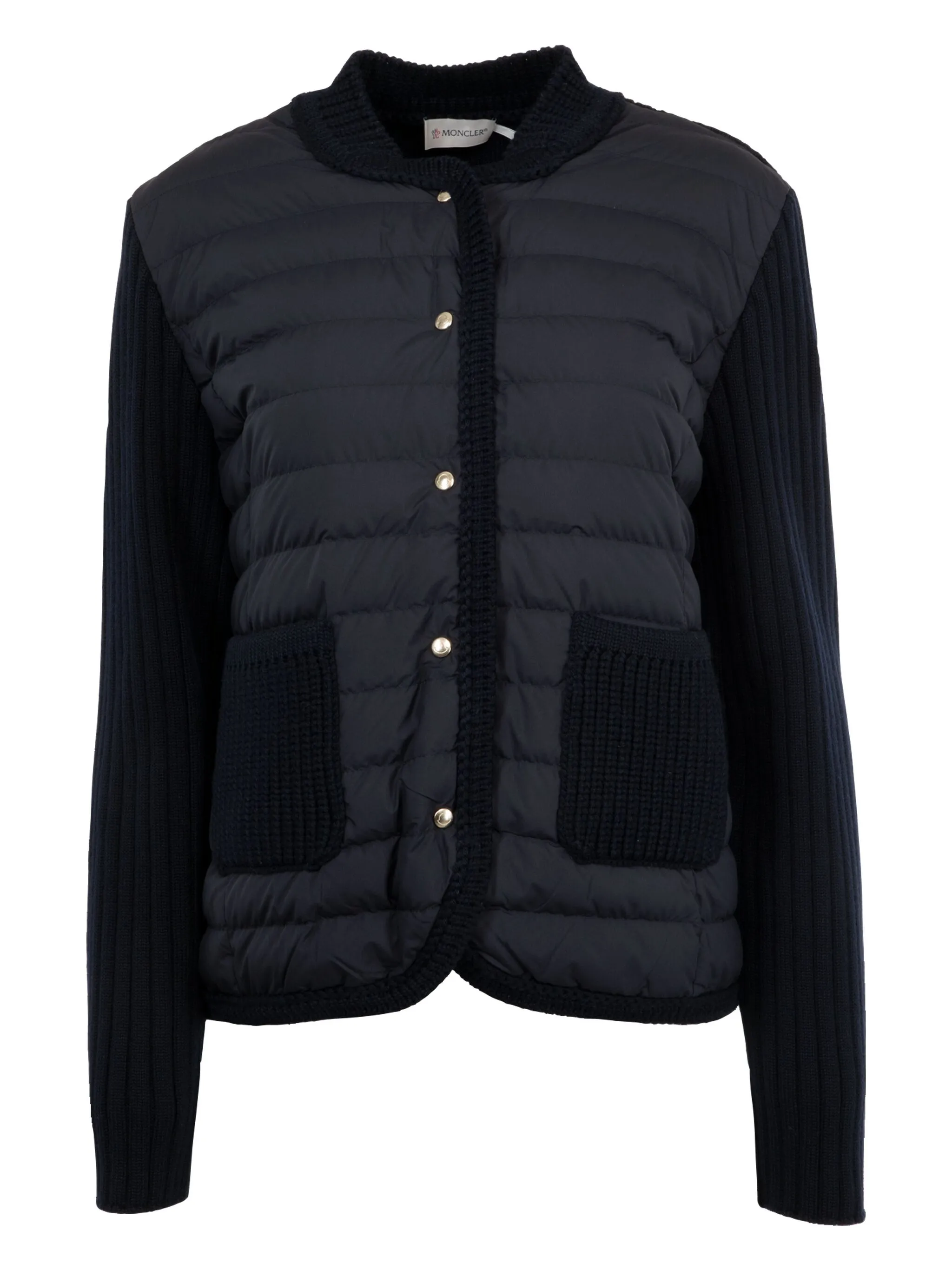 

Кардиган с дутыми вставками Moncler, синий