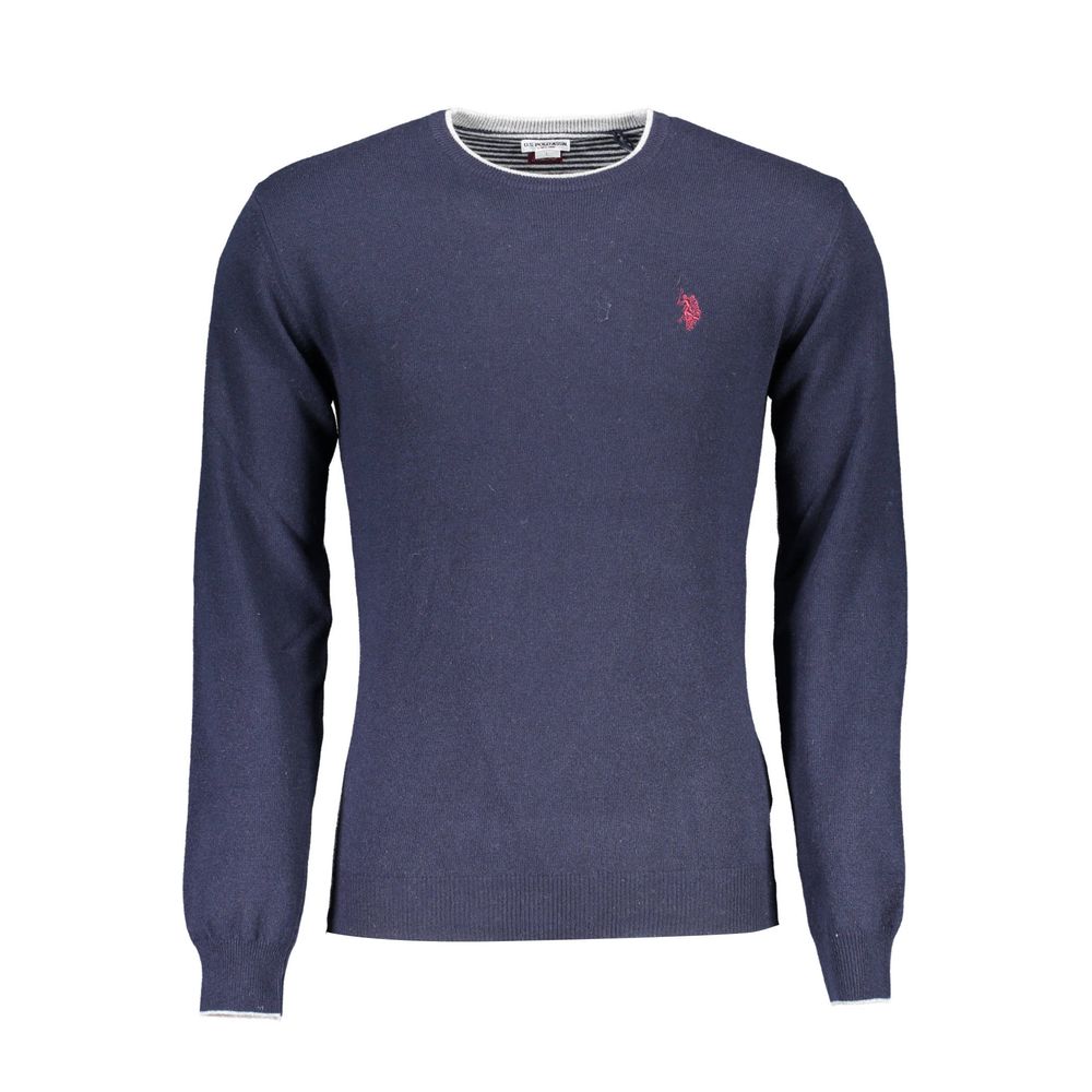 

Синий шерстяной мужской свитер U.S. Polo Assn.