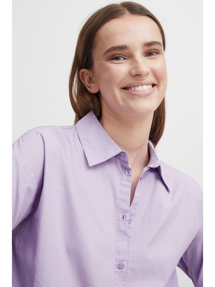 

Рубашка с длинными рукавами BYGAMZE свободного кроя в цвете Purple Rose b. young
