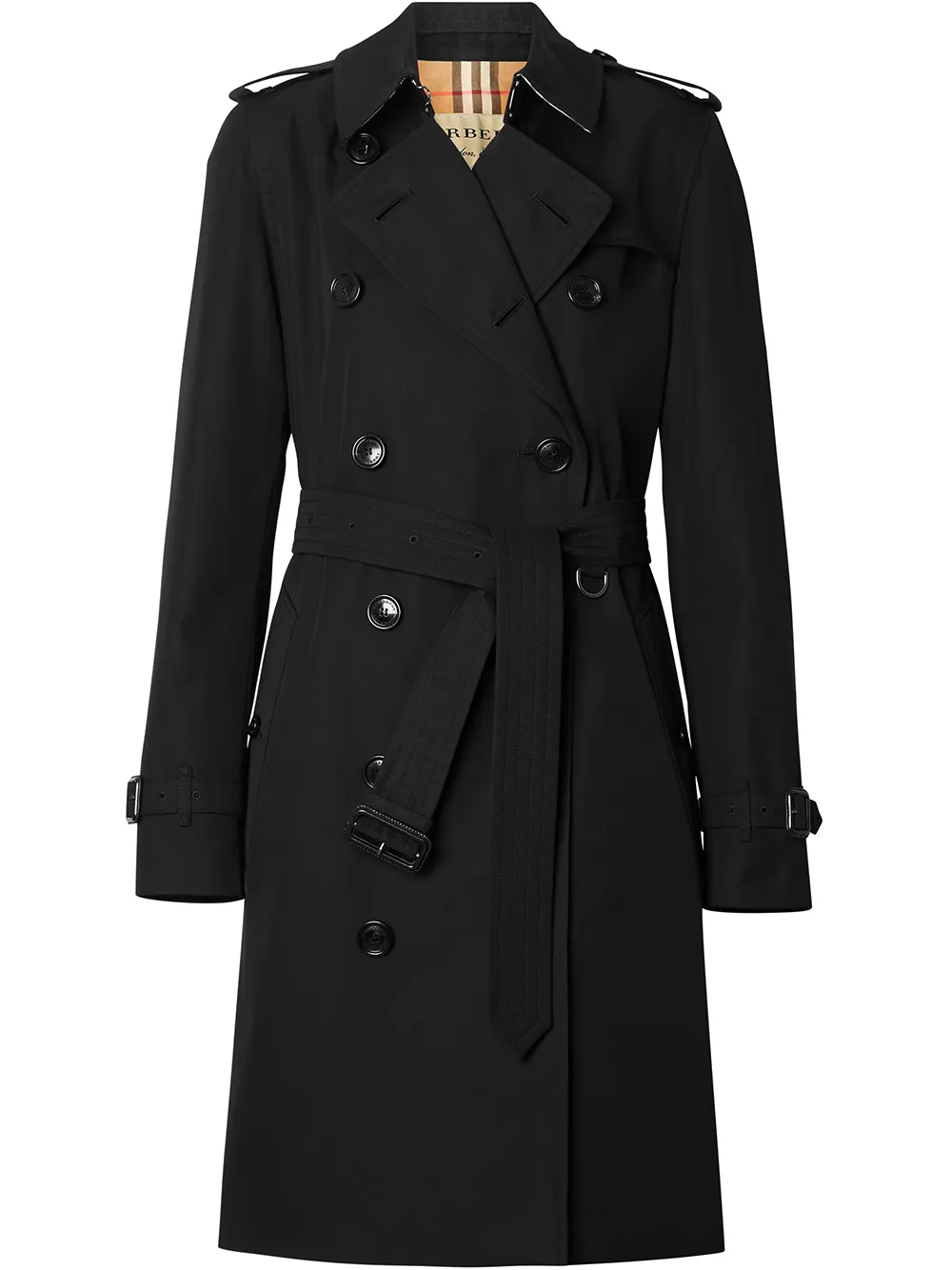 

Тренч Kensington Heritage BURBERRY, черный
