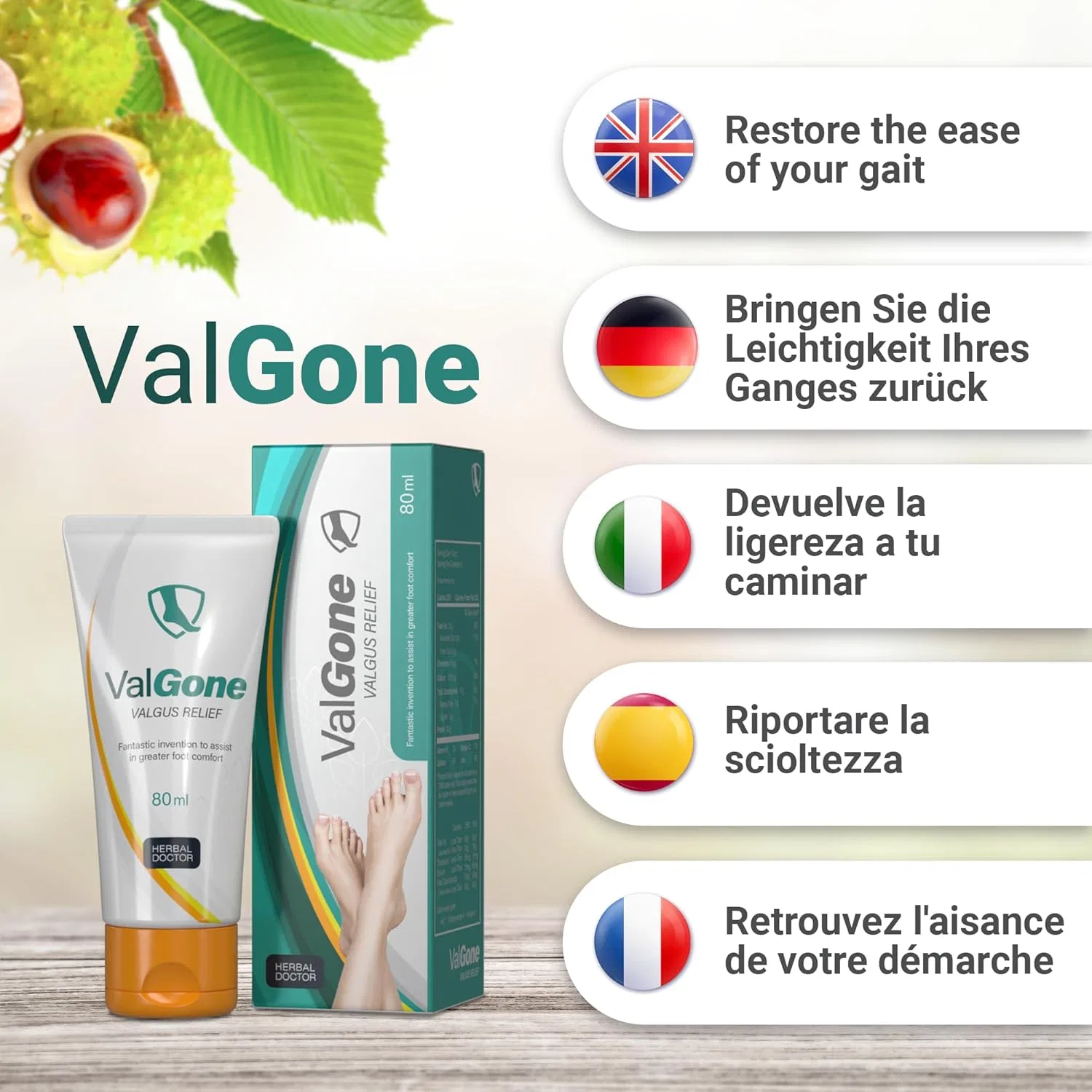 Крем для ног ValGone 80 мл от Hallux Valgus Generic — фото 4