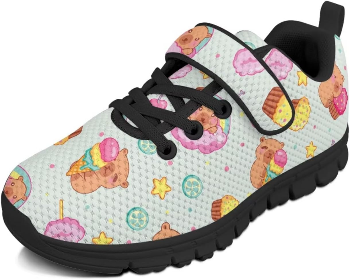 

Зеленые кроссовки для девочек, маленьких детей, нескользящие, для спорта, дышащие, легкие, с вязаной сеткой, для бега, школьные с одной пряжкой и шнуровкой Pointodoor