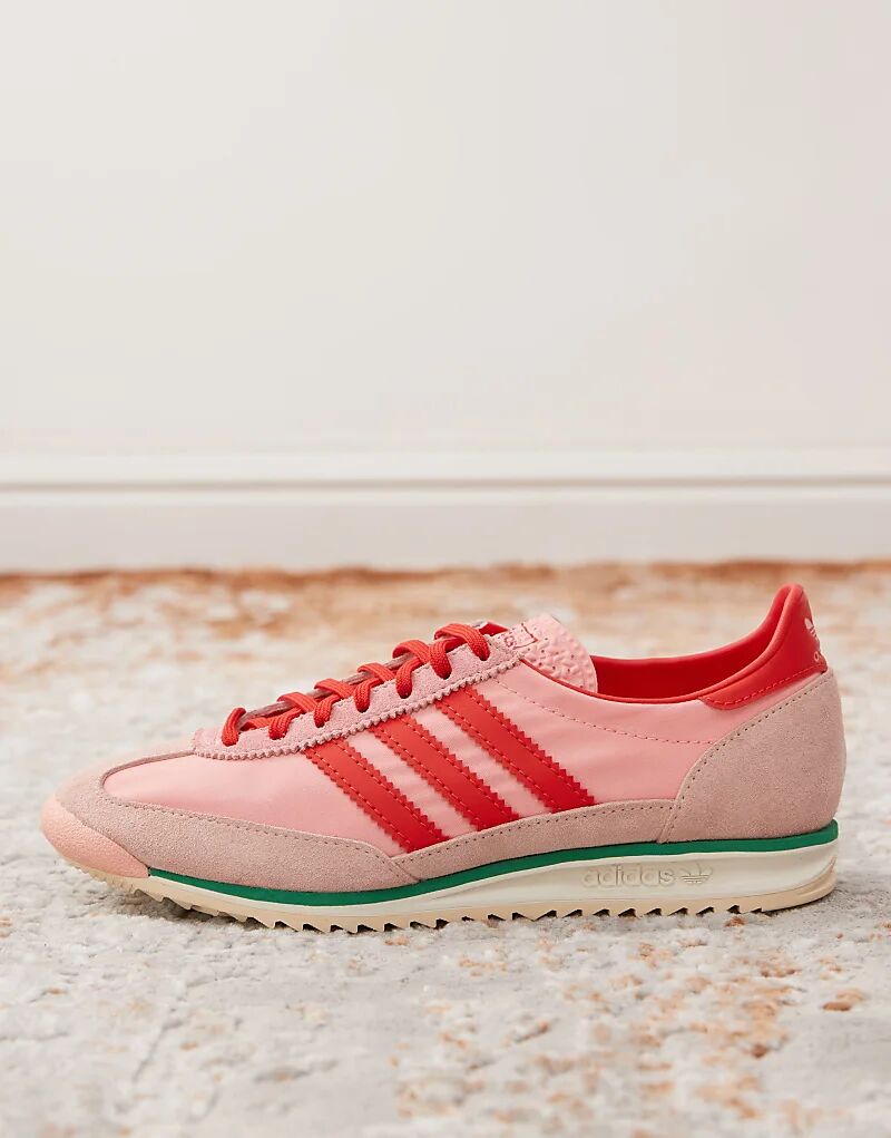 Кроссовки SL 72 OG розового и красного цвета adidas Originals — фото 4