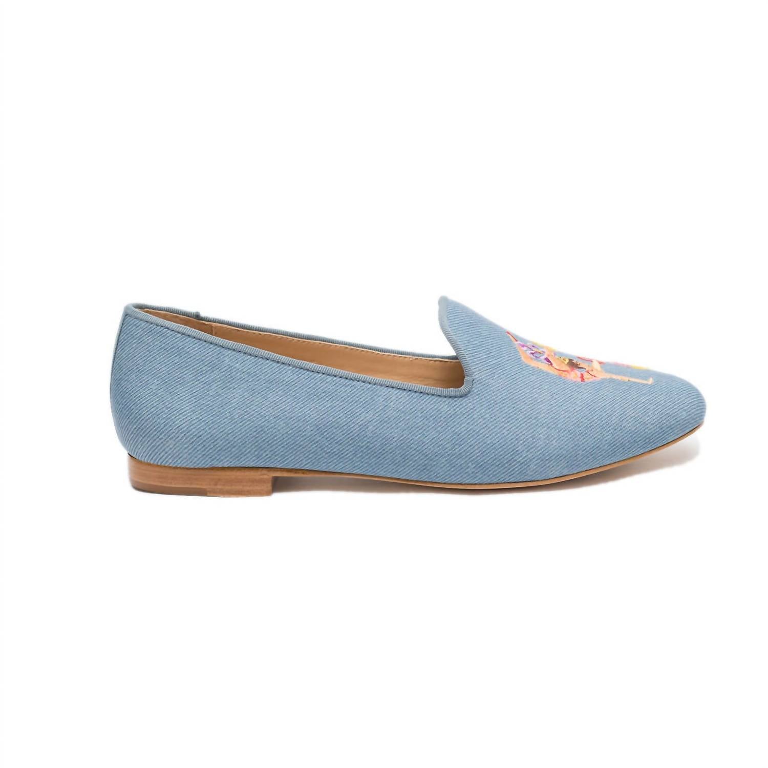 Тапочки Acrobat из денима HOUSE OF ZALO, цвет denim — фото 2