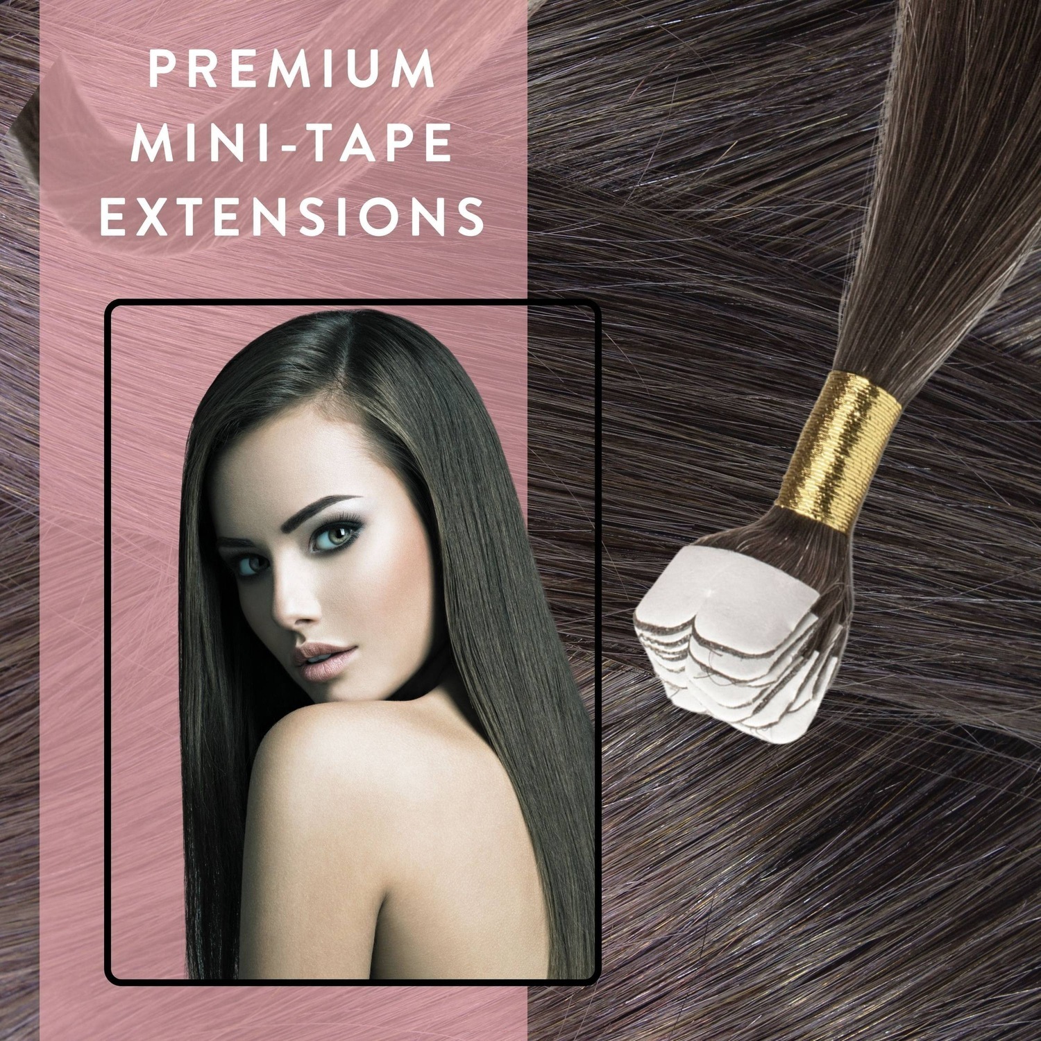 Накладные волосы mini tape extensions premium echthaar #6/0 dunkelblond Hair2Heart, 50cm, количество 12 шт. — фото 2
