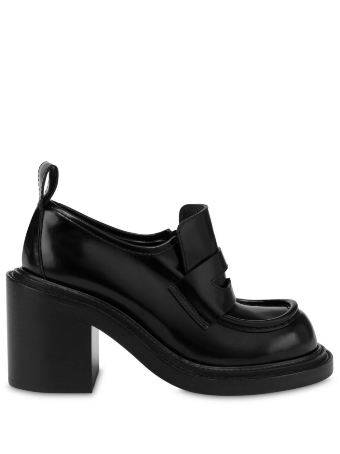 Moschino туфли с прорезью на язычке, черный