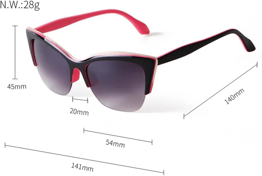 

Женские солнцезащитные очки MUTYNE в винтажном стиле «кошачий глаз», полуободковые, модные, мужские, для активного отдыха, с защитой от УФ-излучения UV400, C6 Blue