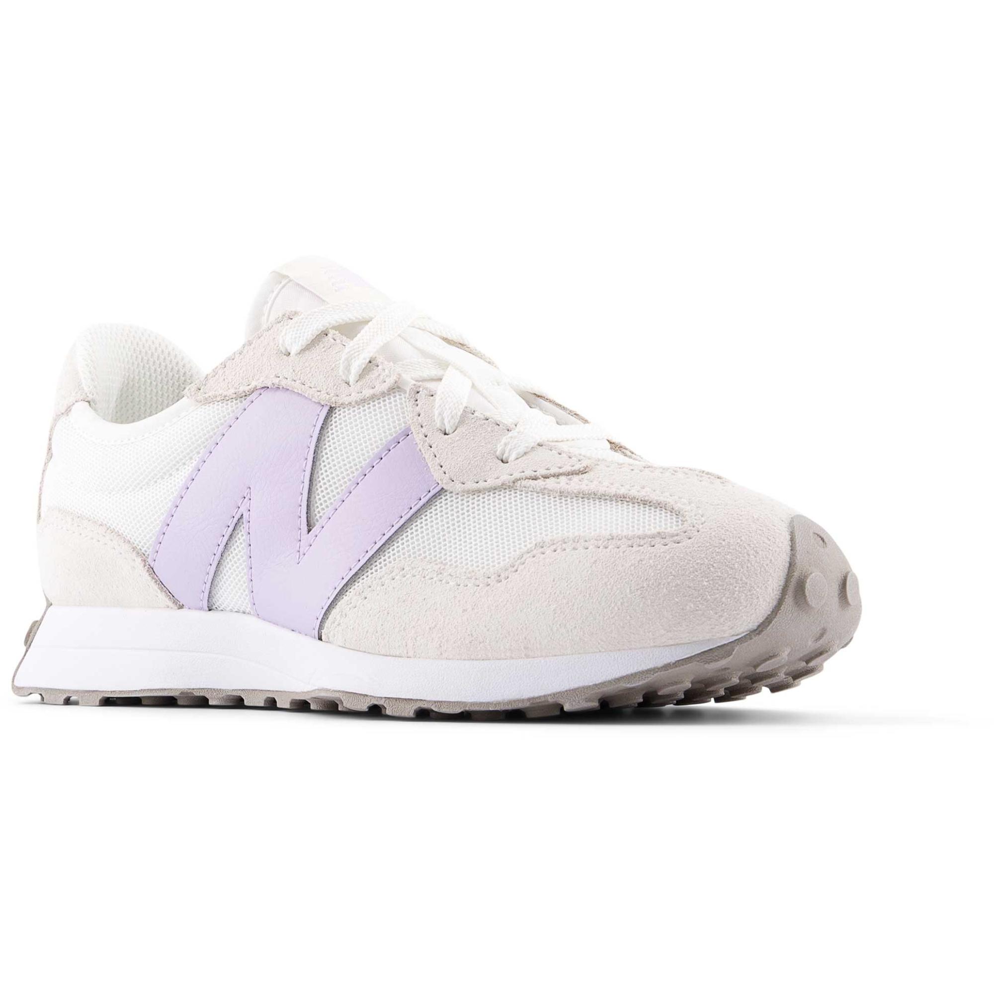 Повседневные туфли для девочек 327 New Balance, Bright Lavender/Sea Salt — фото 2