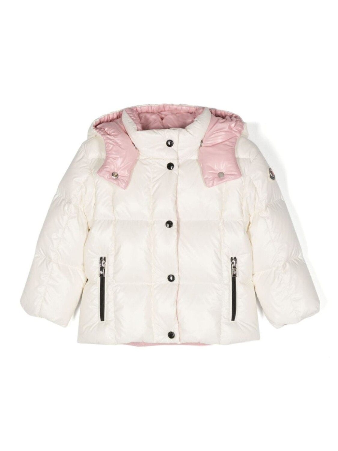 

Moncler Enfant пуховик Parana со съемным капюшоном, белый