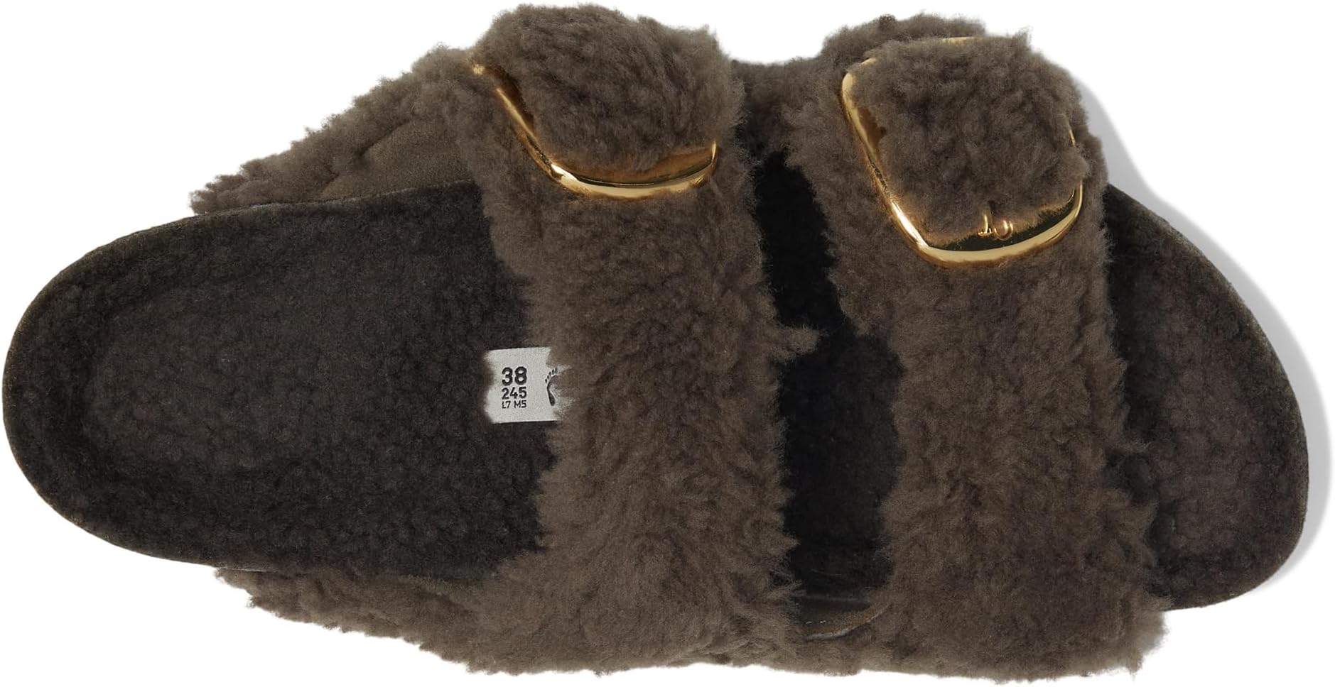 Сандалии Birkenstock Arizona Big Buckle Teddy, Concrete Gray — фото 2