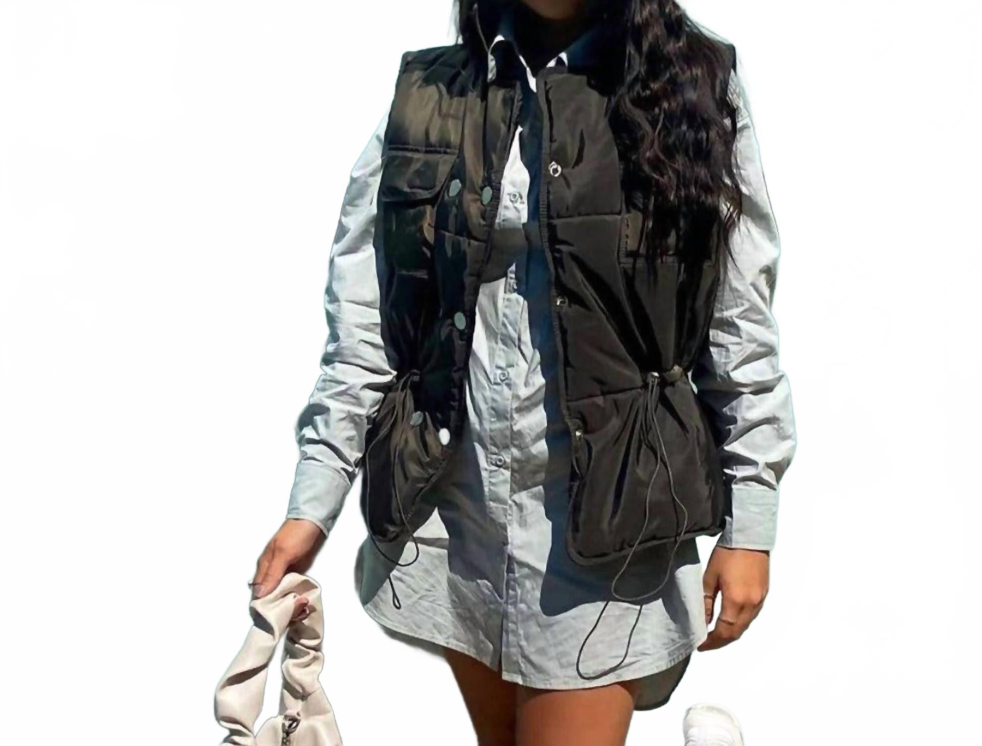 

Жилет Jen Puffer черного цвета Just Your Outfit