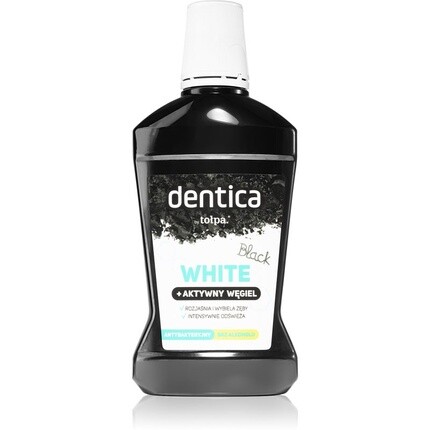 

Ополаскиватель для рта Dentica Black White — активированный уголь, помогает отбелить существующие пятна