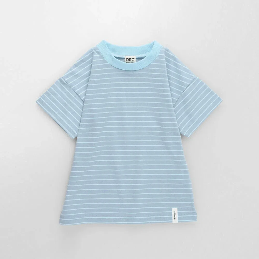 Однотонная футболка с коротким рукавом в полоску Branshes, Blue-gray — фото 2