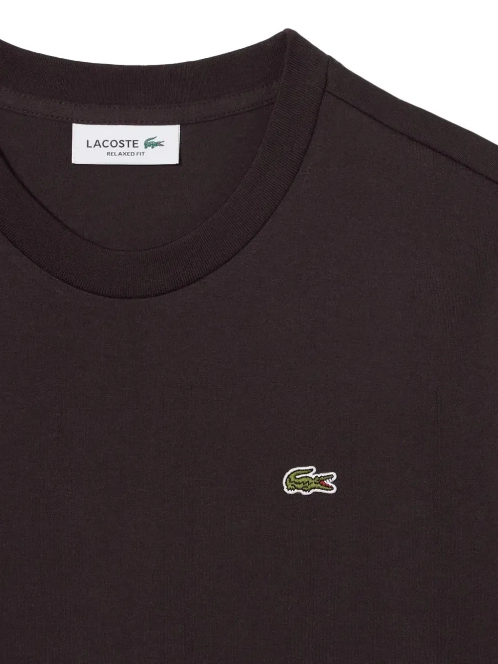 Футболка Lacoste Свободного кроя, Коричневая — фото 3