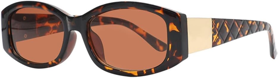 

Винтажные прямоугольные солнцезащитные очки для женщин и мужчин, ретро, ​​маленькие овальные солнцезащитные очки, женские очки с защитой от УФ-излучения UV400 generic, 3