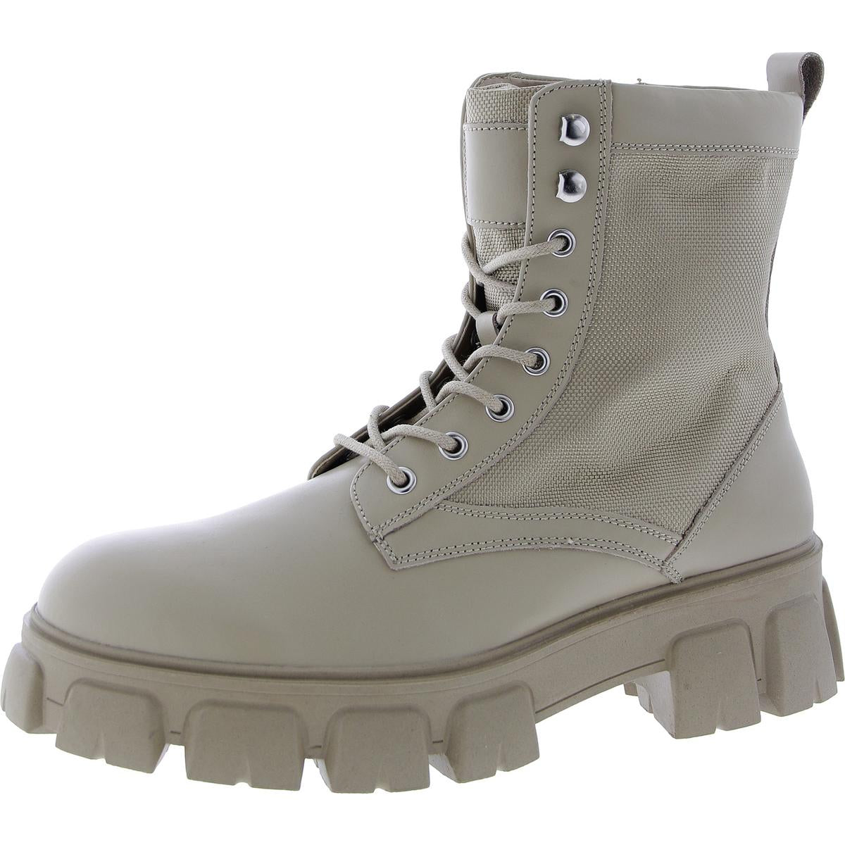 

Cortina Мужские кожаные ботинки на ребристой подошве Combat & Lace-Up Steve Madden, цвет sand leather