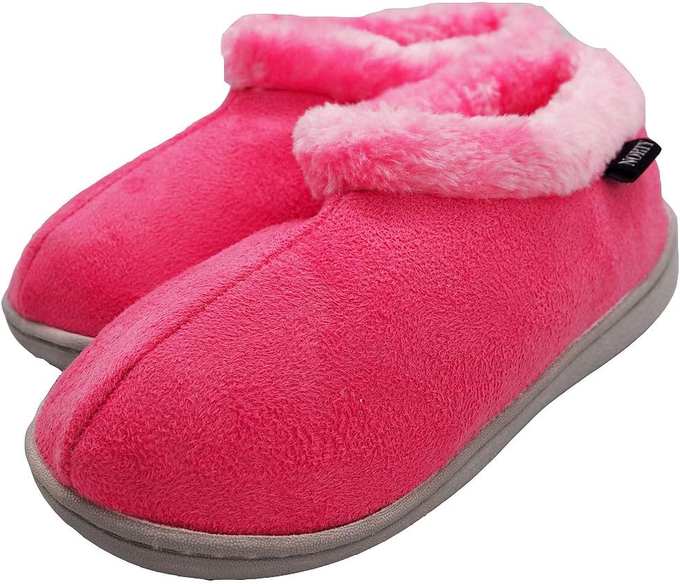 

NORTY - тапочки для маленьких детей и подростков, девочек, с флисовой подкладкой и стелькой из пены с эффектом памяти, для дома, розовый