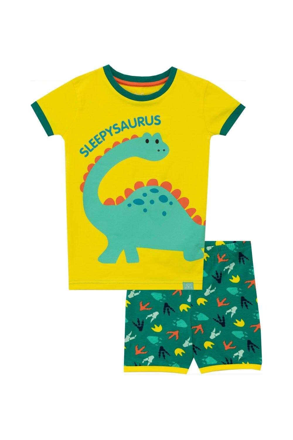 

Короткая уютная облегающая пижама Sleepysaurus Harry Bear, желтый