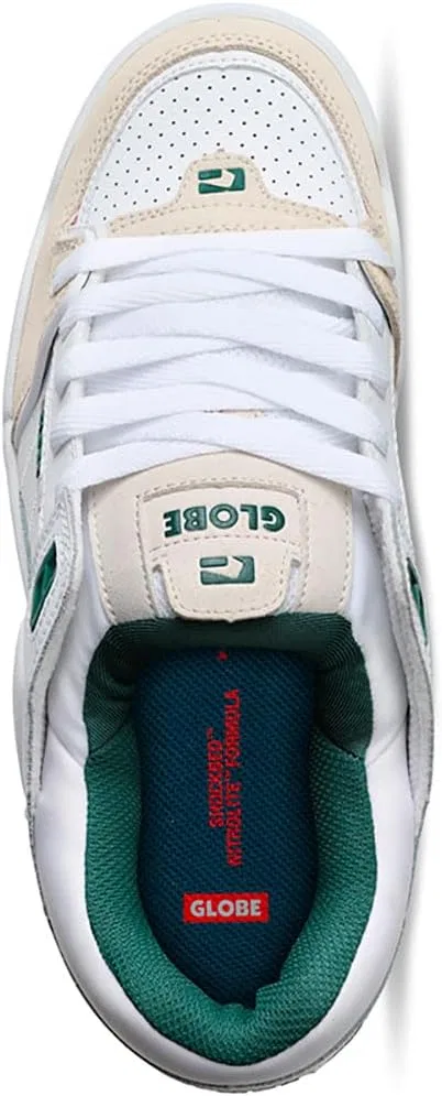 Кроссовки для скейтбординга Globe Fusion, цвет White/Green — фото 2