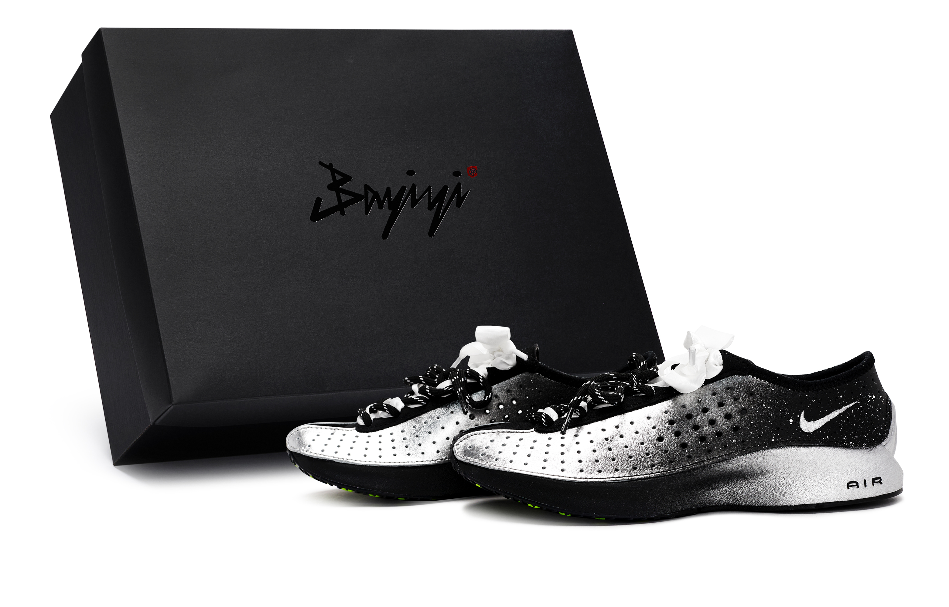 Кроссовки Air Superfly Low Top женские, черные, серые, серебристые Nike, Black Gray Silver