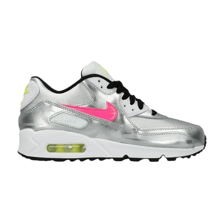 

Кроссовки Nike Air Max 90 FB GS 'Metallic Silver Hyper Pink', серебряный