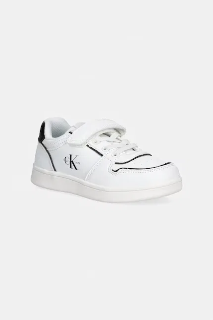 Кроссовки детские на шнурках Calvin Klein Jeans, белый