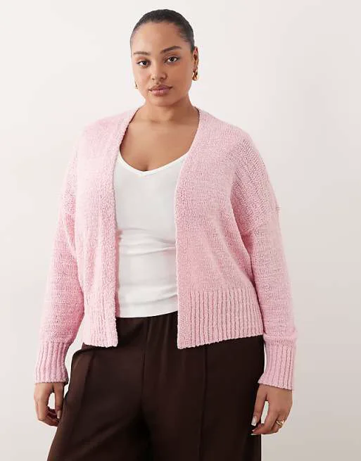 

Розовый кардиган приталенного кроя ASOS DESIGN Curve