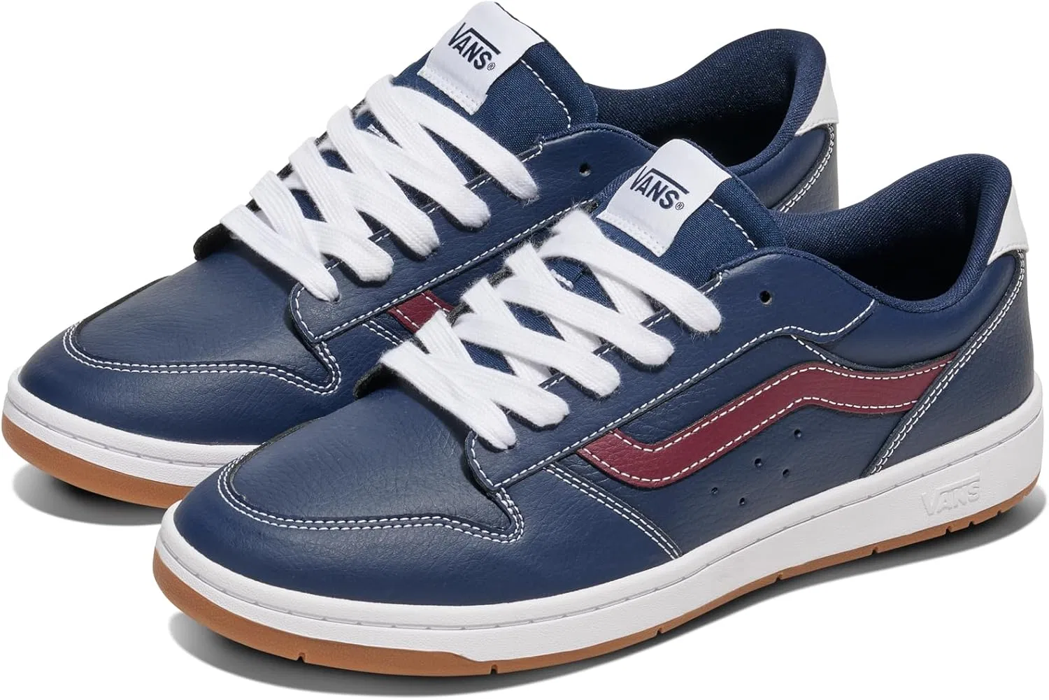 Кроссовки мужские Vans, цвет Leather Dress Blues — фото 2