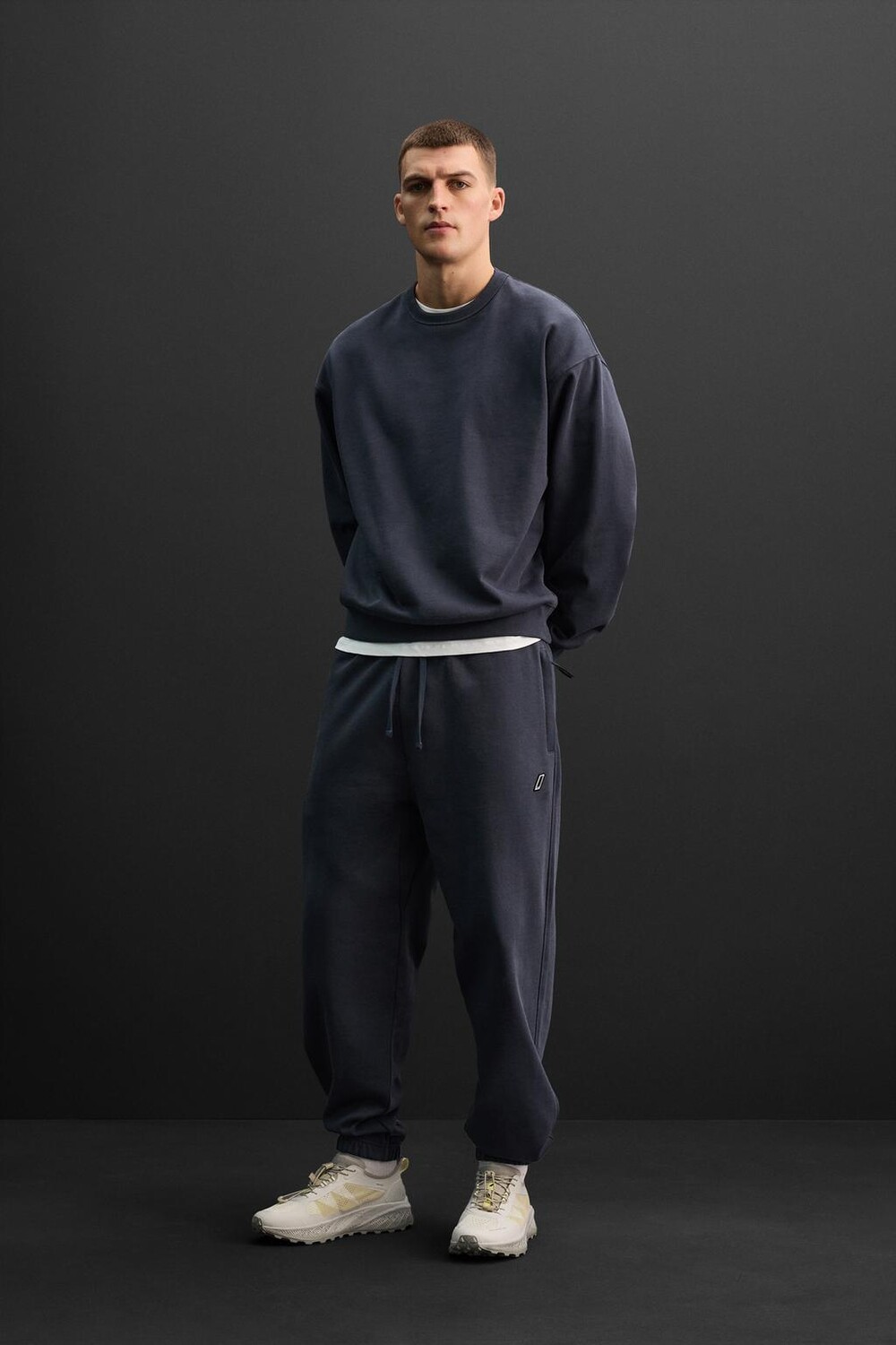 

Брюки для спорта ZARA, темно-синий