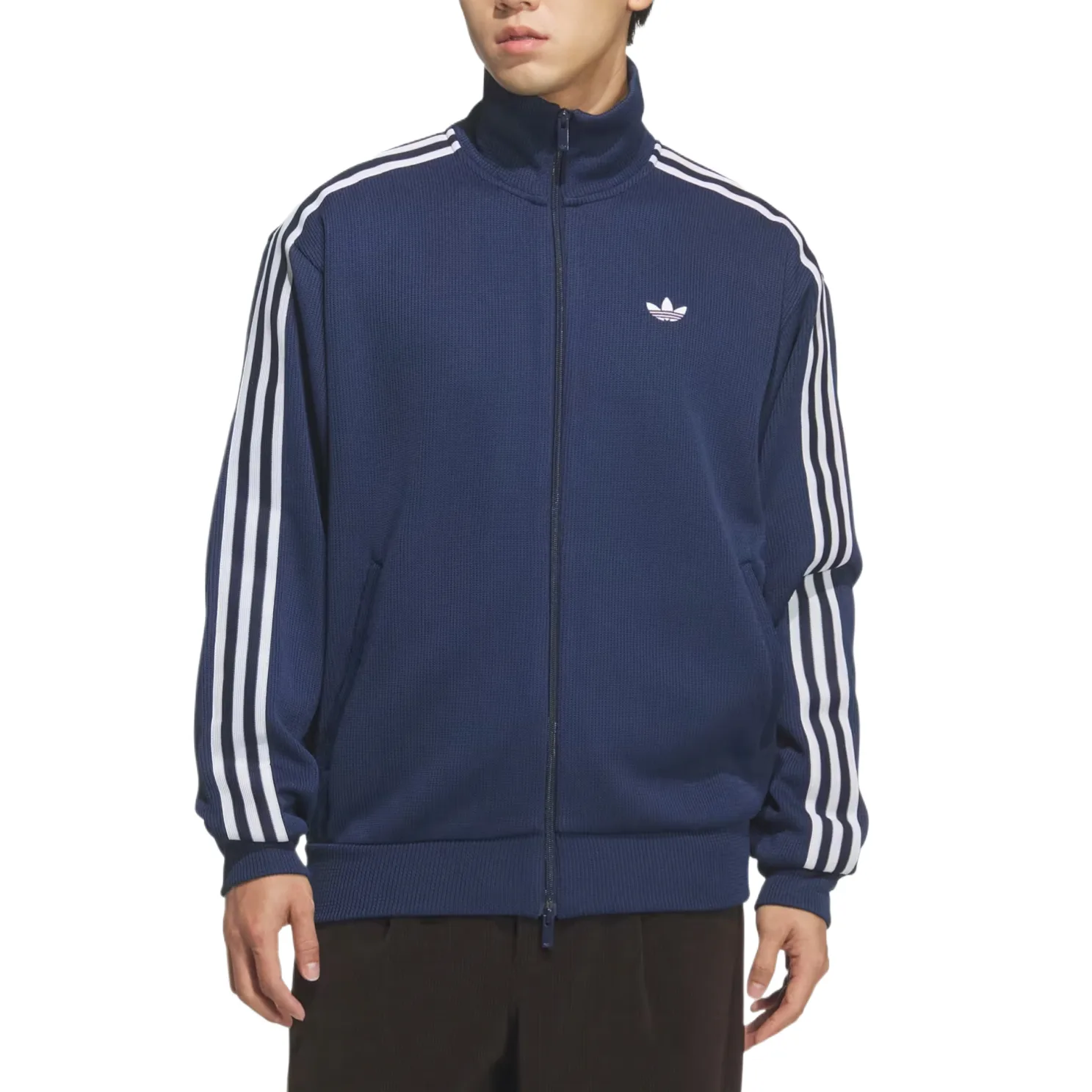 Adidas Куртка с воротником стойкой унисекс цвета индиго — фото 3
