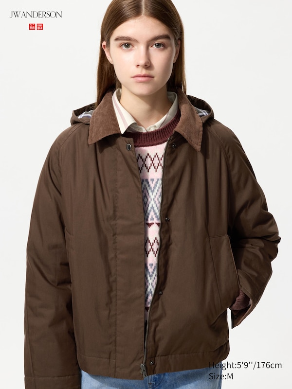 

Короткая куртка Puffertech Uniqlo, 38 dark brown