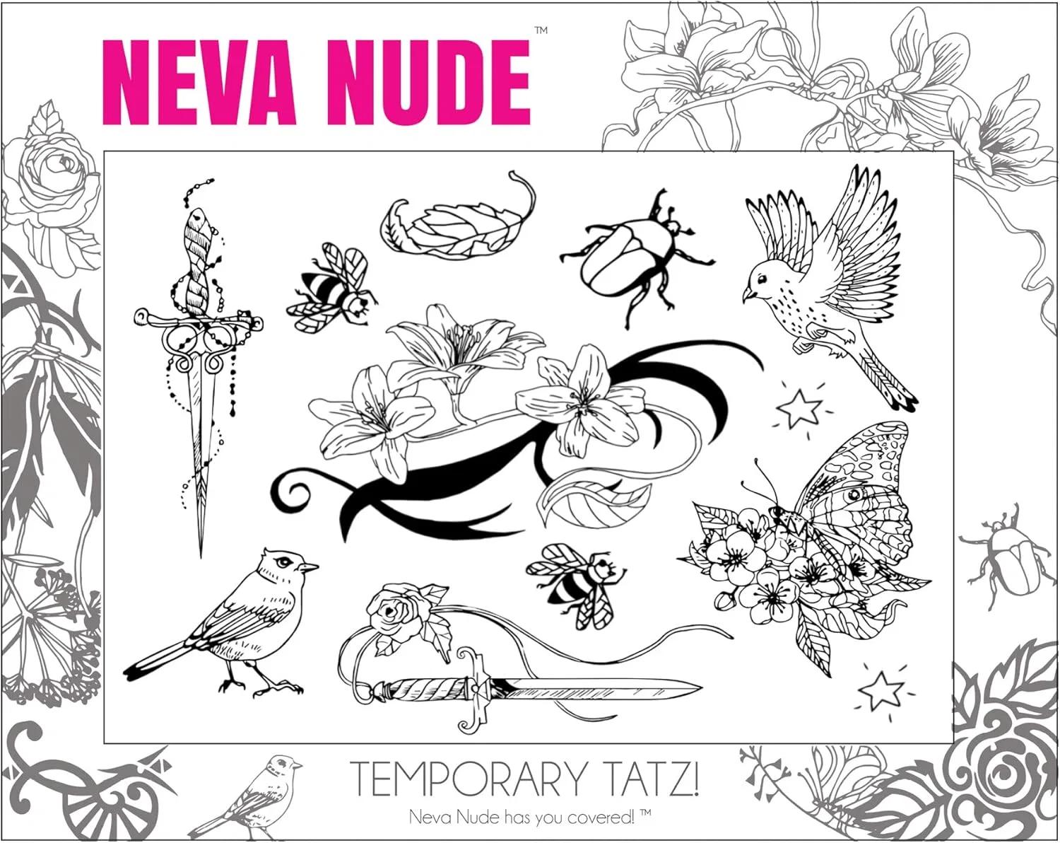 Временные татуировки Neva Nude Inked Nature, 1 шт — фото 2