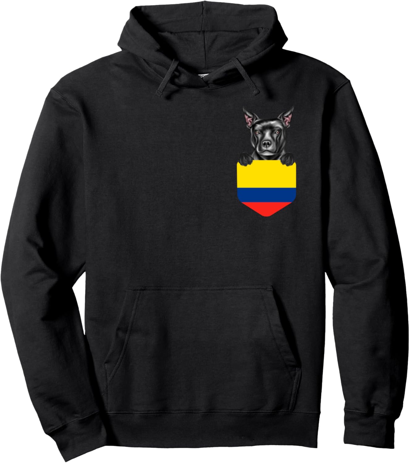 

Толстовка с капюшоном и изображением собаки породы терьер по кличке Стаффорд Шарп, с флагом Колумбии Staffordshire Bull Terriers Owner Gift, черный
