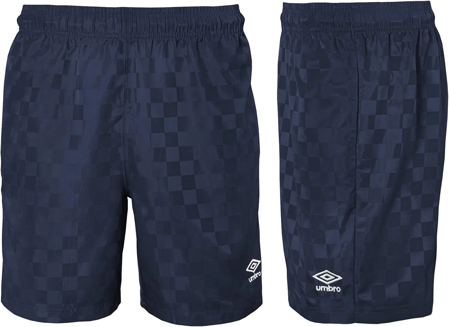 Детские шорты Umbro в клетку, темно-синий/белый — фото 3