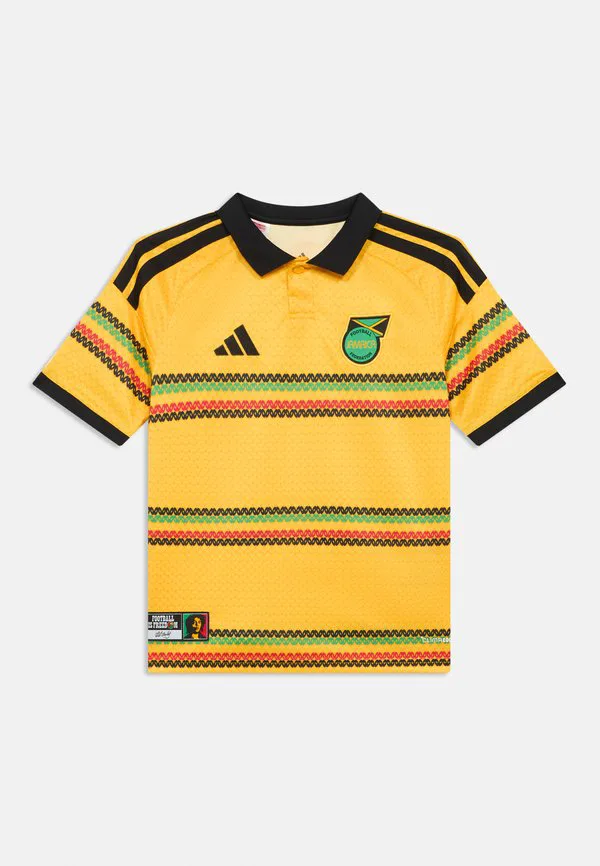 Детская спортивная футболка унисекс с надписью «jamaica home» Adidas Performance, Bold Gold Coloured