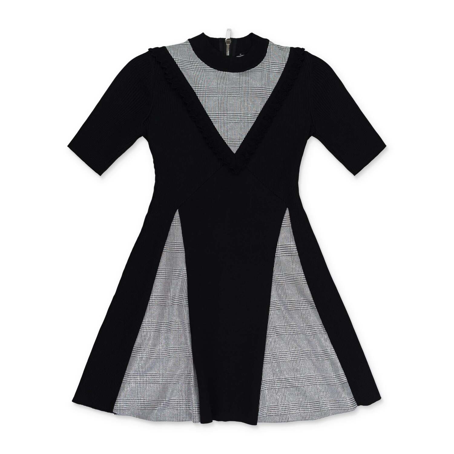 

Palm Angels Plaid Skater Dress - Black