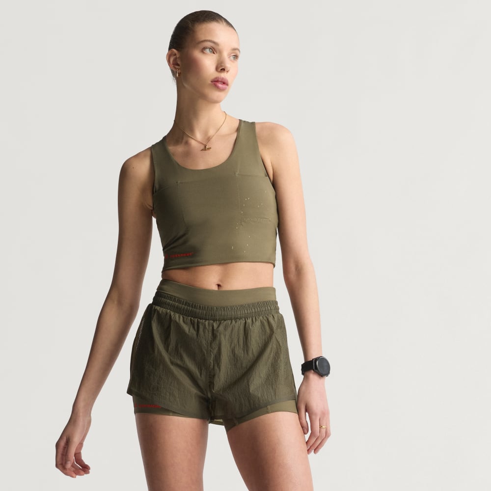 

Спортивный топ Adidas Adi365 H.Koumori Running Crop Top, цвет Olive Strata