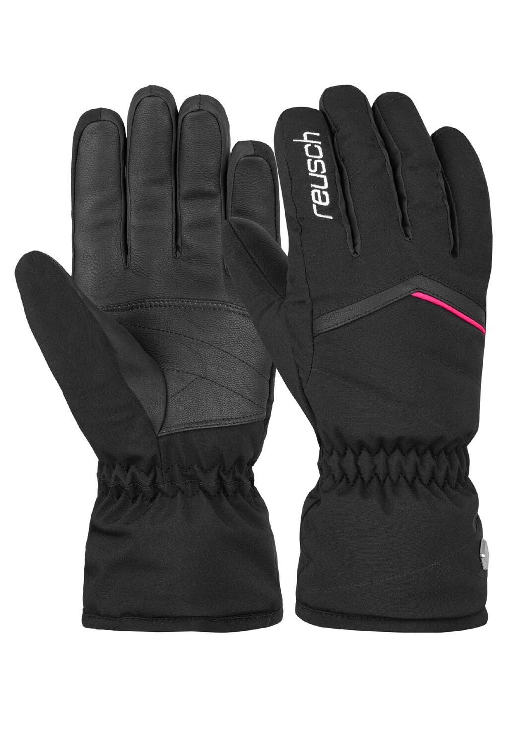 

Перчатки Reusch, цвет black white pink glo