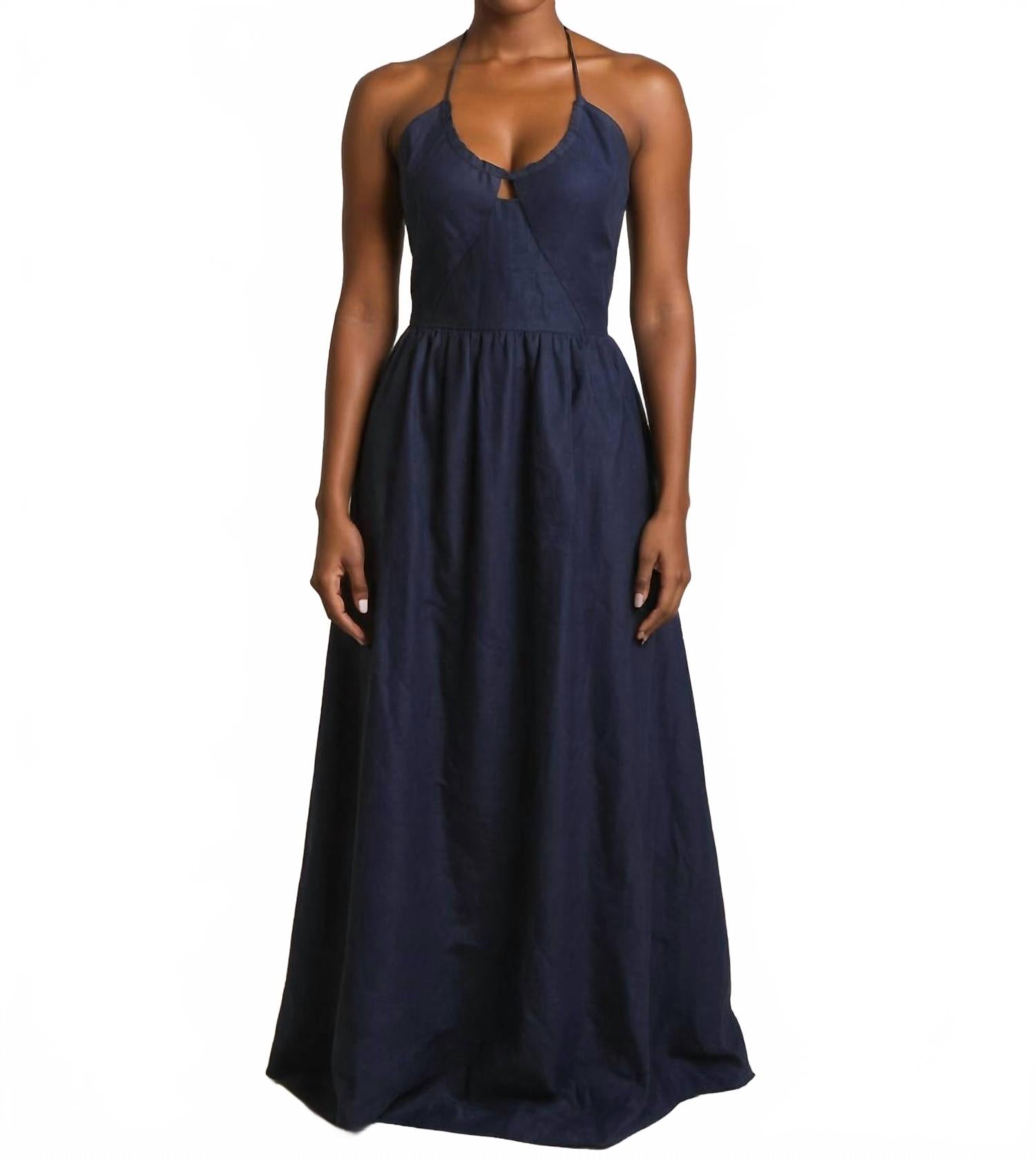 

Journey XX Платье-халтер Alexis темно-синего цвета