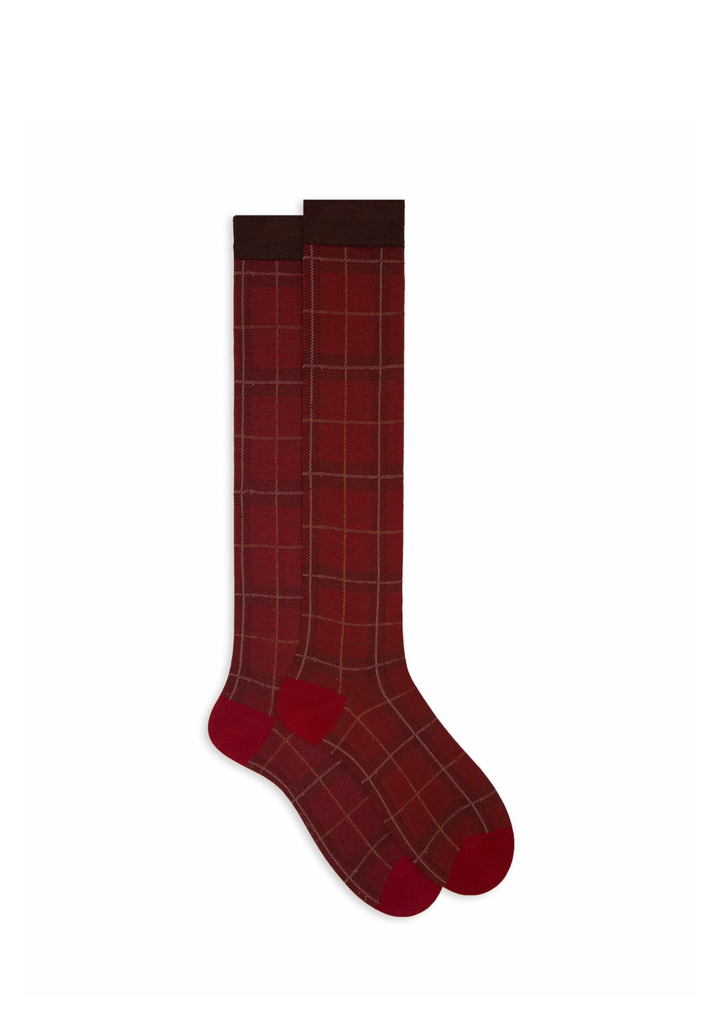 

Носки выше колена WITH TARTAN MOTIF Gallo, красный