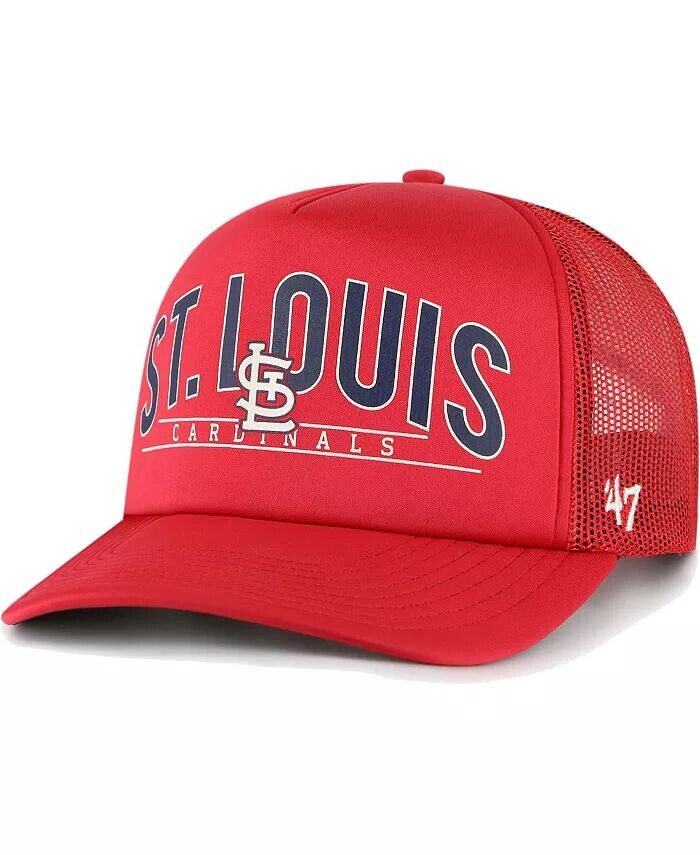 

Мужская красная кепка St. Louis Cardinals Backhaul из пеноматериала Trucker Snapback '47 Brand