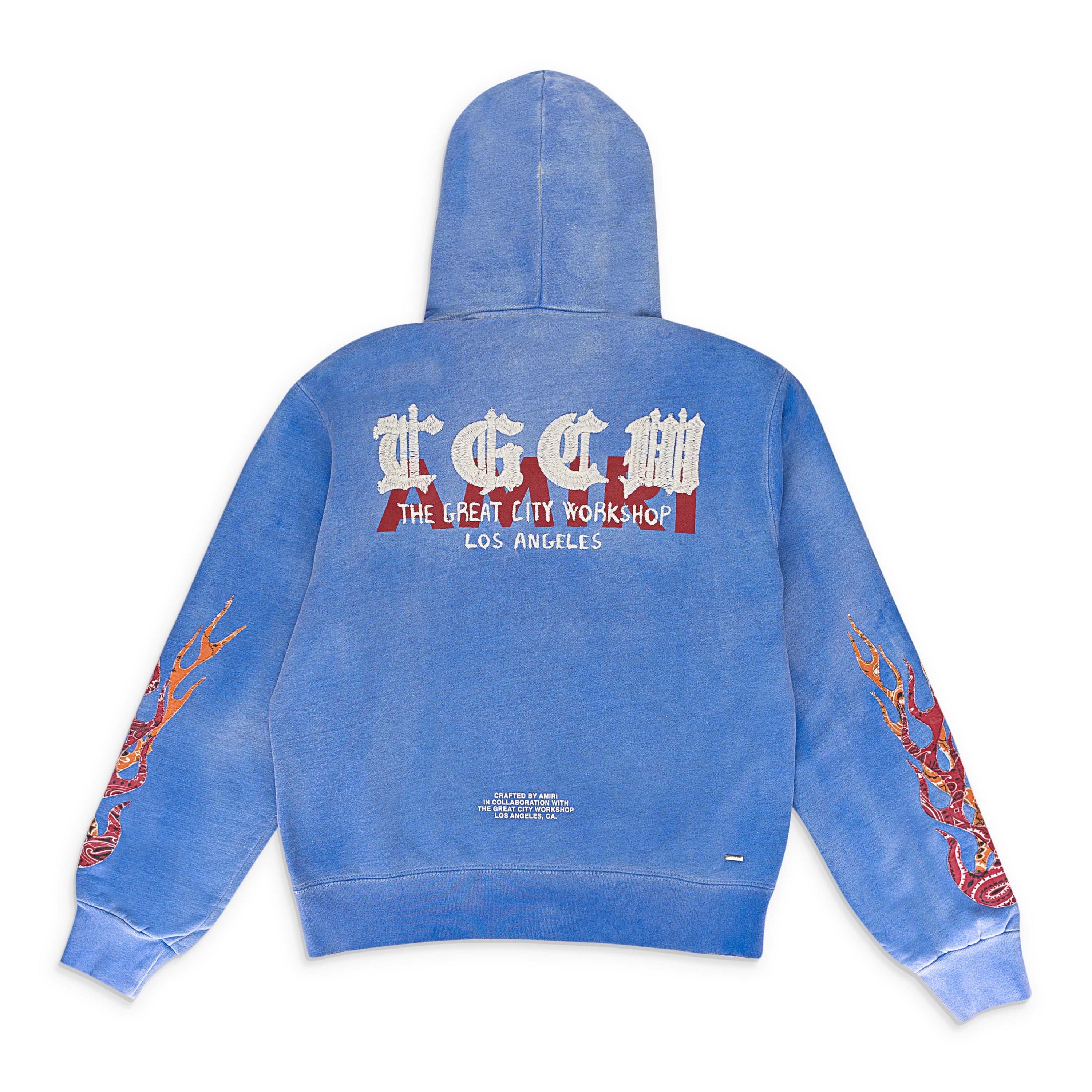 

Толстовка с капюшоном TGCW FLAMES BLUE Amiri, цвет multi
