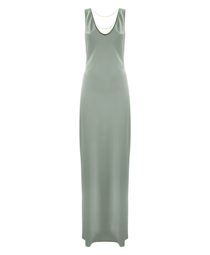 

Шелковистое платье с глубоким вырезом Kocca, зеленый